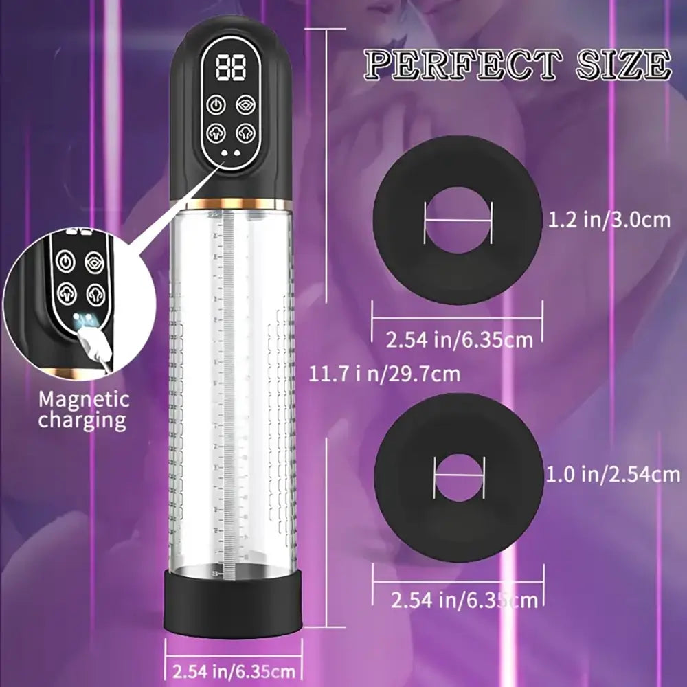 3in1 Electric Penis Vacuum Pump With 12 Training Modes Auto Stroker