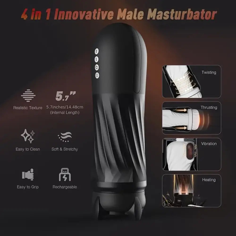 Steelcan 3 in 1 Thrusting Vibrating Automatic Male Masturbator