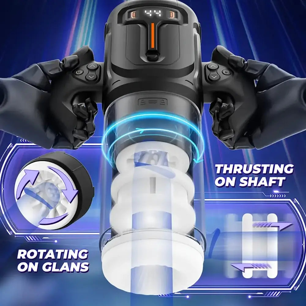 Thrusting Rotating Male Shaft Automatic Masturbator With LED Display