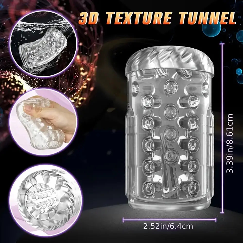 7 Vibrating Rotating Thrusting Licking 3D Texture Auto Masturbator