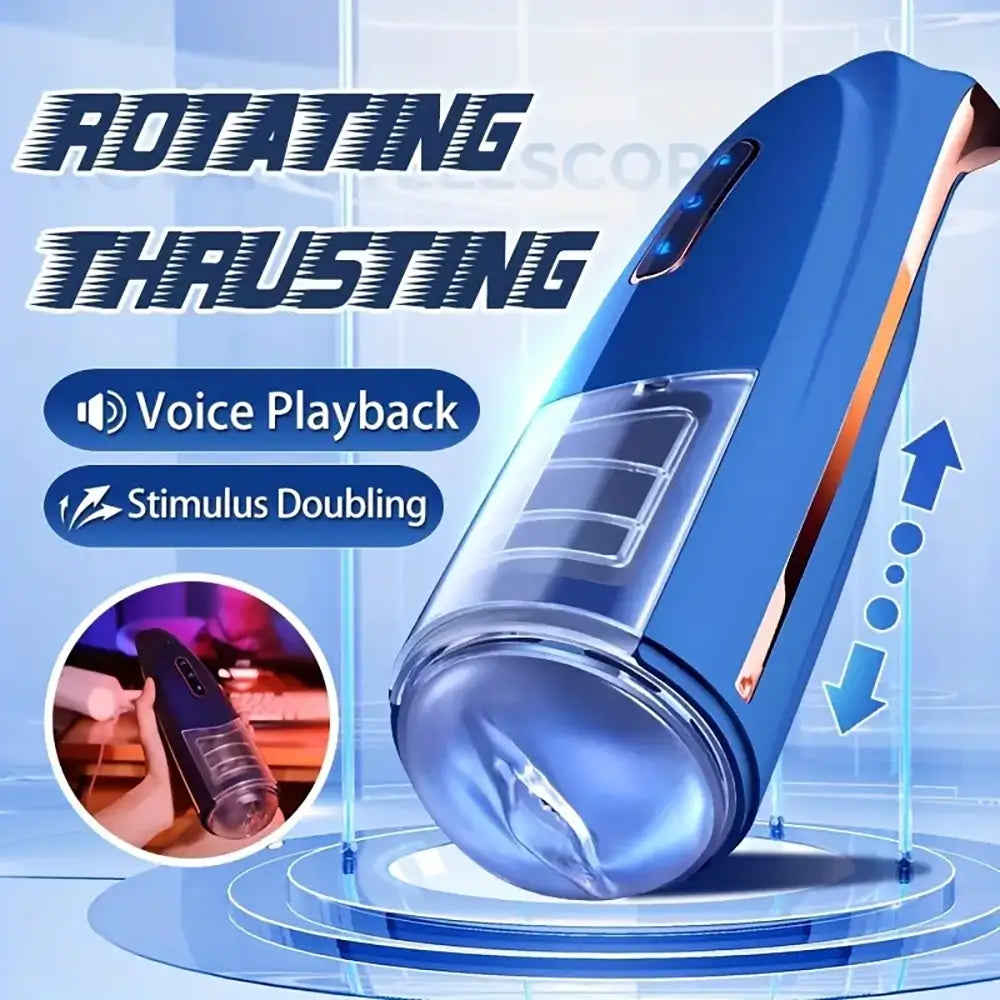Stretching 360° High Speed Rotation Heating Piston Automatic Masturbator
