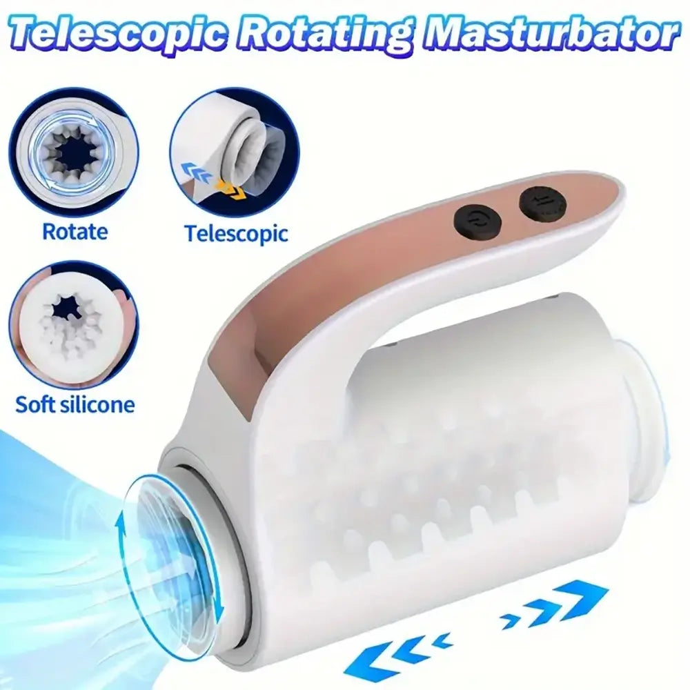 Telescopic Rotation Automatic Masturbator Cock Trainer For Men Sex
