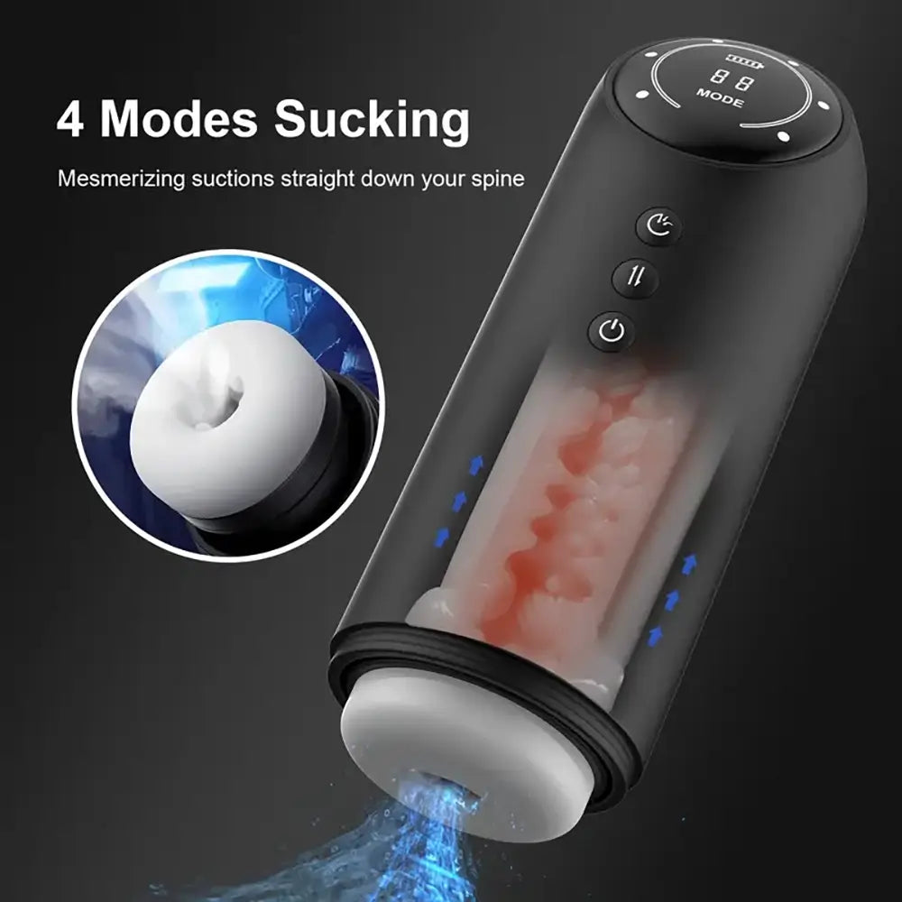 XT10 Auto Stroker Thrusting Sucking Vibrating With Heating Base