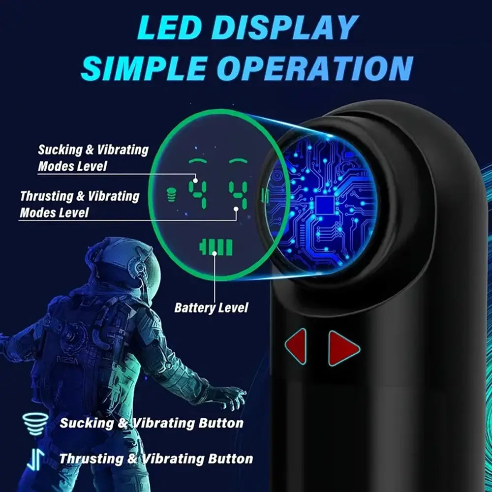 4 Sucking Vibrating Thrusting Modes Auto Masturbator Male Stroker