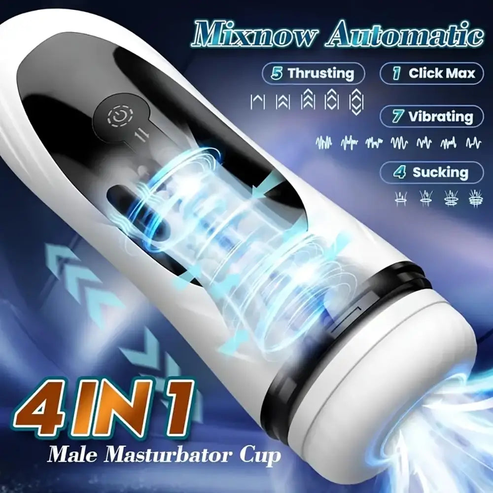 5 Thrusting 4 Sucking 7 Vibration 3D Realistic Automatic Masturbator