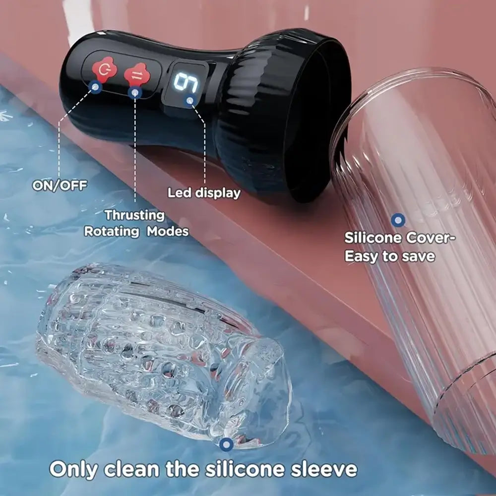 9 Thrusting Rotating Modes Male Automatic Masturbator With Cover