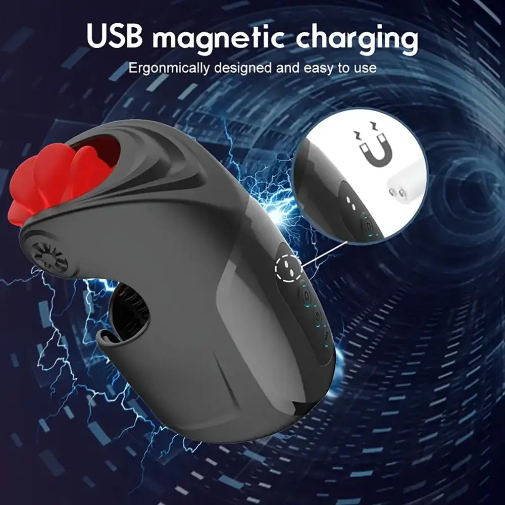 Tapping Vibrating Penis Vibrator Trainer Cock Massager With Control