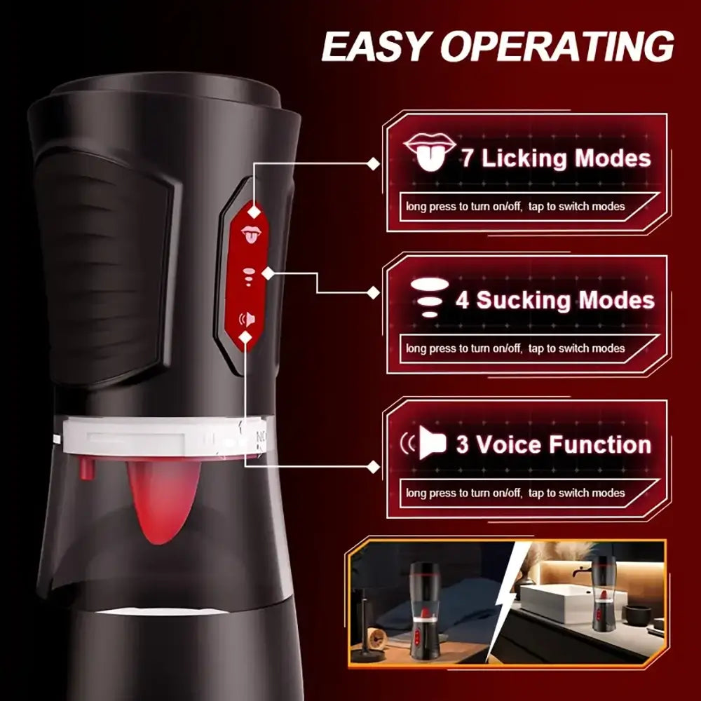 42° Constant Temperature Moaning Voice Stimulated Auto Masturbator