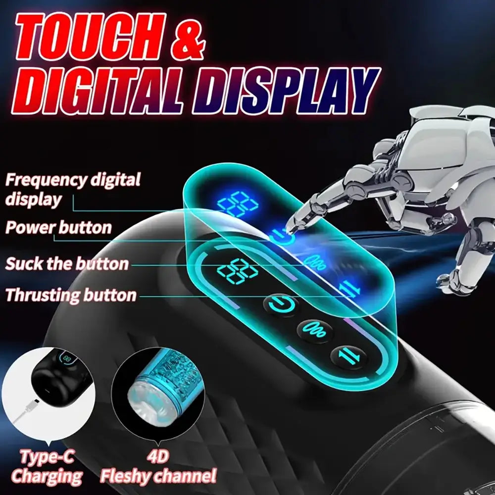 Thrusting 9 Telescopic 9 Rotation 9 Sucking Auto Male Masturbator