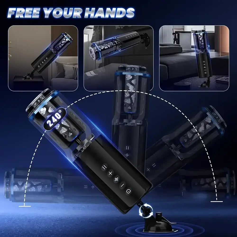 3 Speeds 6 Frequencies Rotation Ejaculating Male Auto Masturbator
