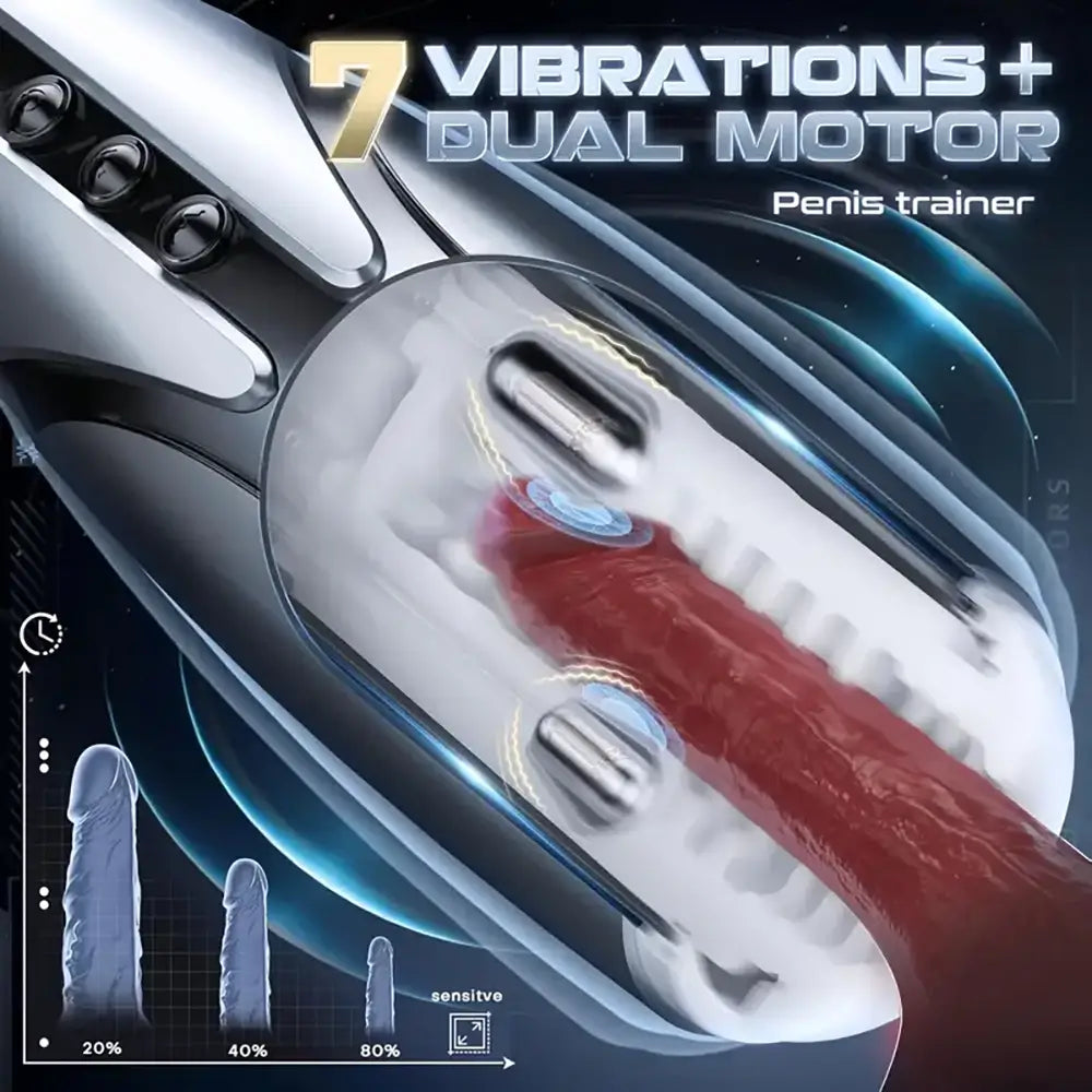 7 External Trusting Electric Vibrating Penis Trainer Auto Masturbator