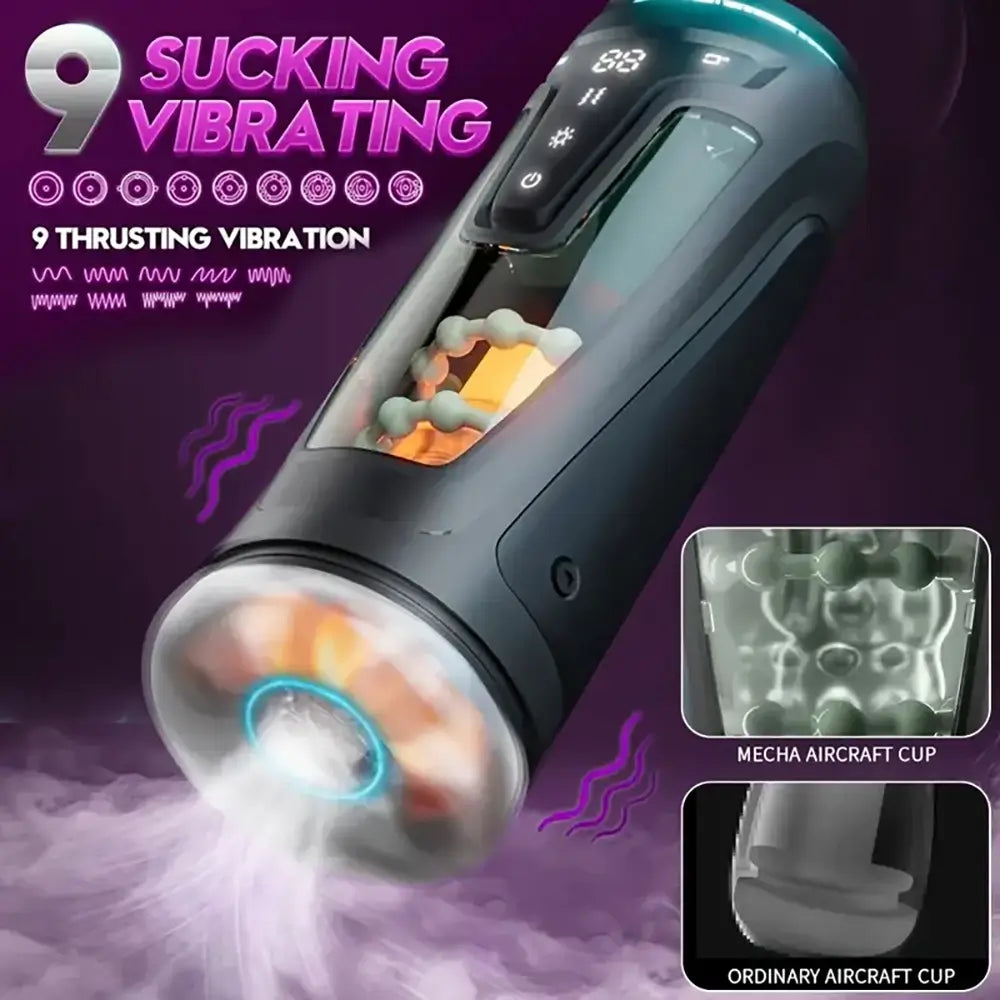 Vacuum Suction Vibration Explosive Button Automatic Masturbator