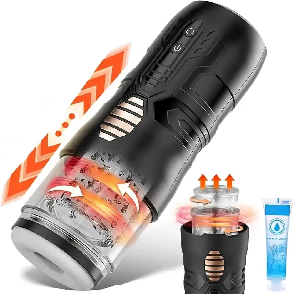 7 Thrusting Rotating Modes Rechargerable Hands Free Auto Masturbator