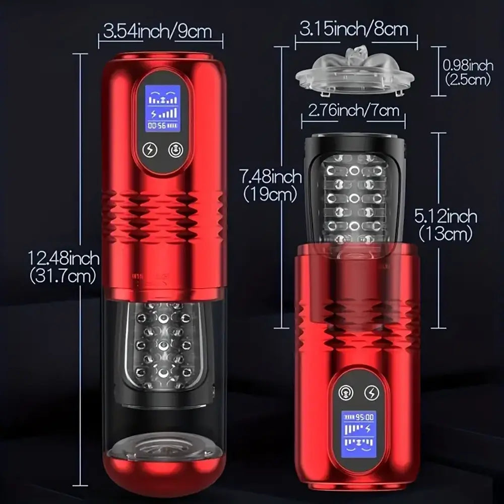 Red Diamond Innovative Motors Telescoping Lcd Automatic Masturbator