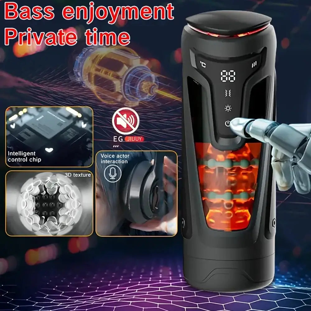 Vacuum Suction Vibration Explosive Button Automatic Masturbator