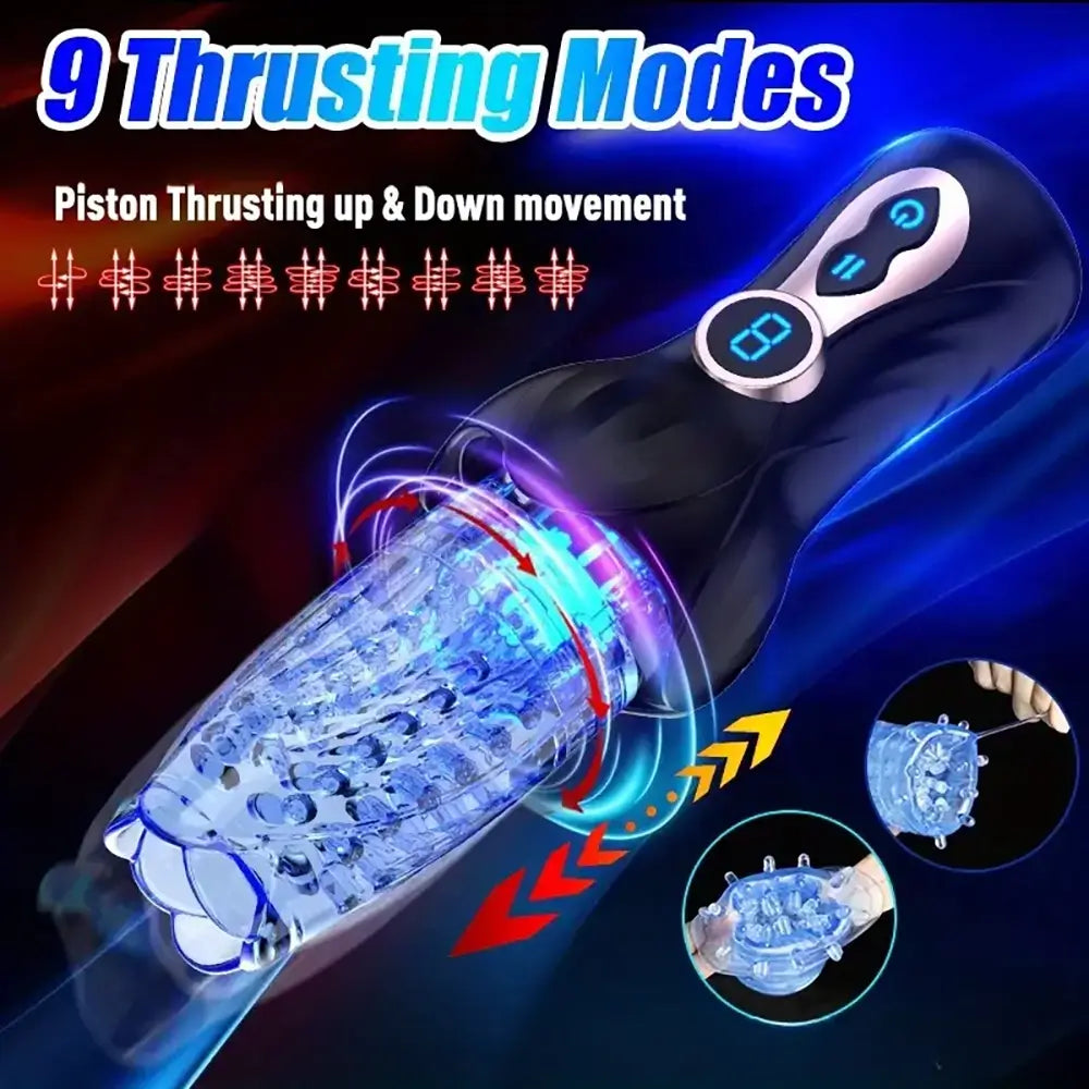 Intelligent Telescopic Rotation LCD Display Auto Male Masturbator