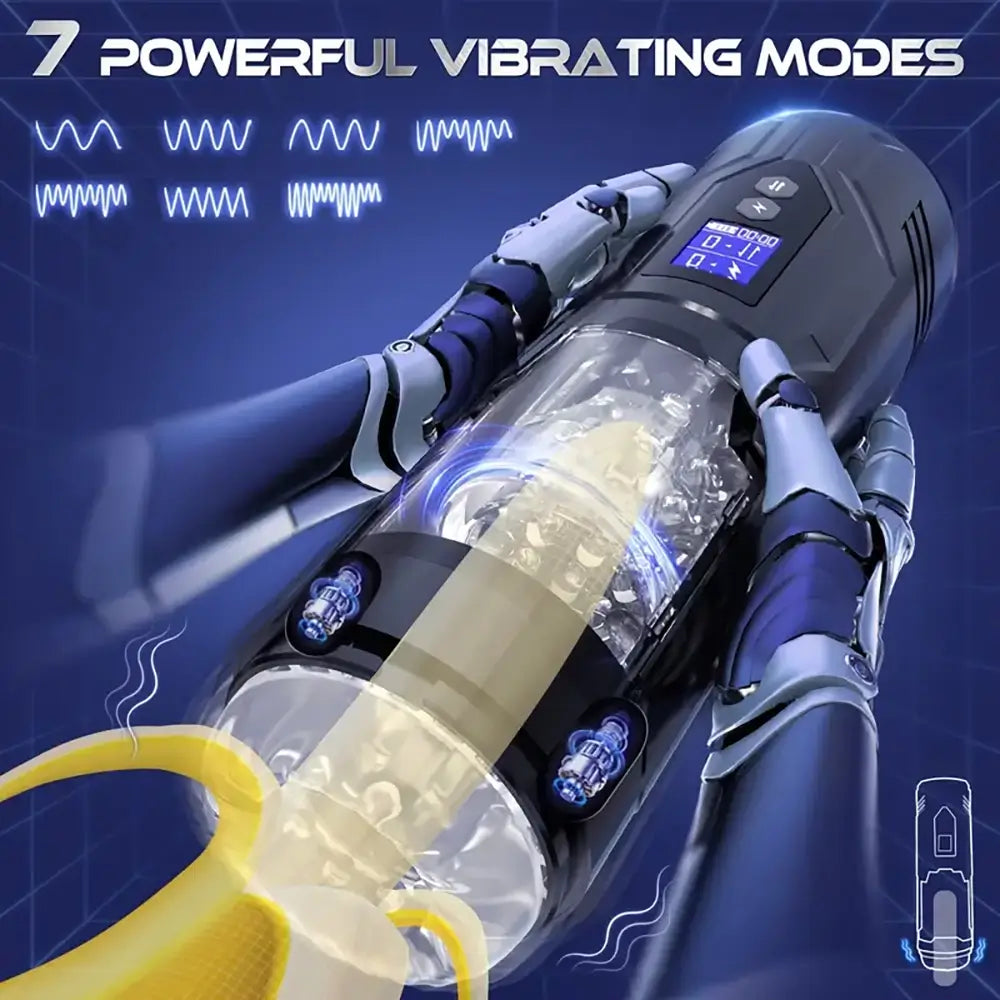 Thrusting Telescopic Rotation Voice Vaginal Male Automatic Masturbator