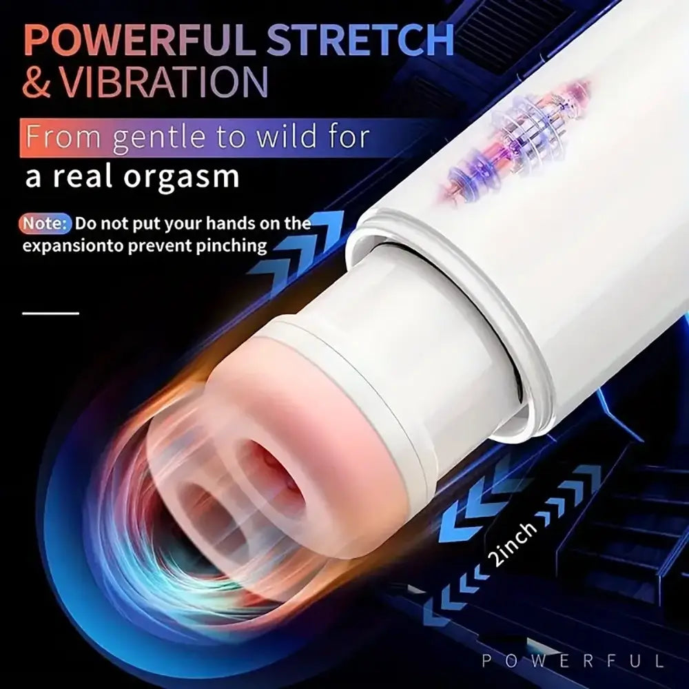 Stretchable Vibration Thrusting Sucking Automatic Masturbator For Males