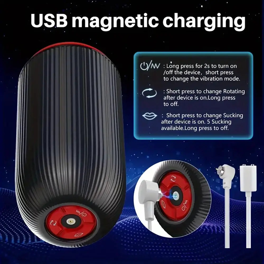 3IN1 Rotation 360° Oral Expansion Wrap Auto Male Masturbator