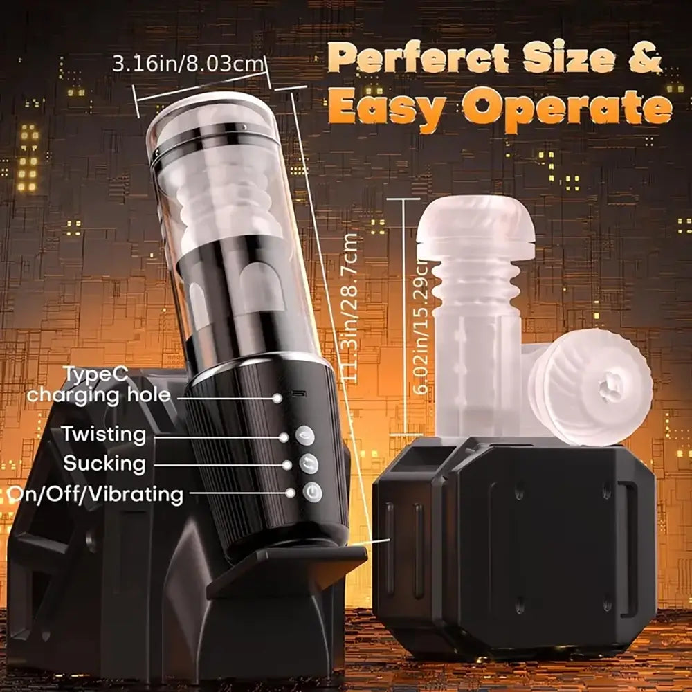 Multiple 5 Twisting 7 Sucking 7 Vibration Automatic Male Masturbator