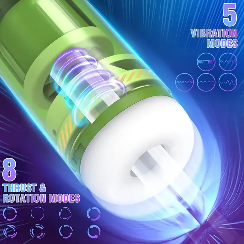 Upgrade 8 Thrusting Rotating 5 Vibration 3D Realistic Auto Masturbator