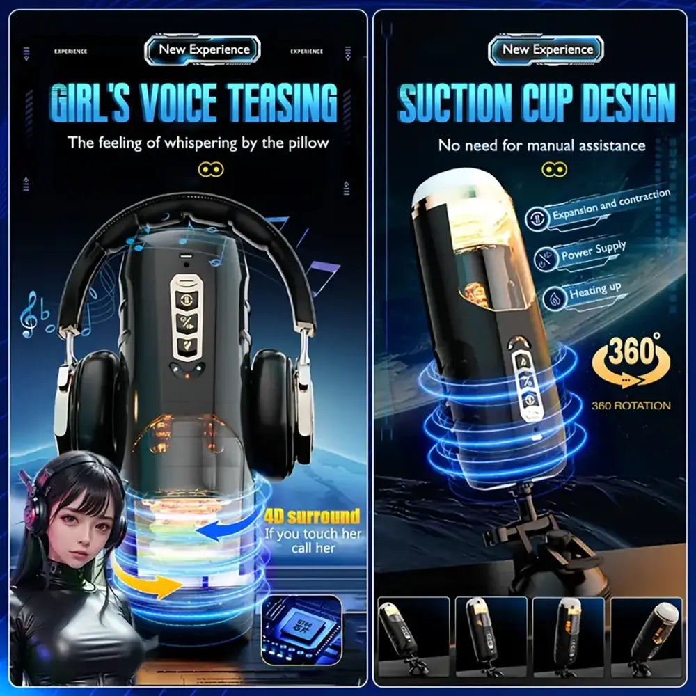 Heating Intelligent Vibration Stretching Rotating Auto Masturbator