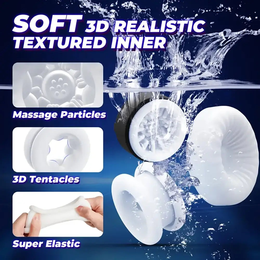 Thrusting Rotating Male Shaft Automatic Masturbator With LED Display