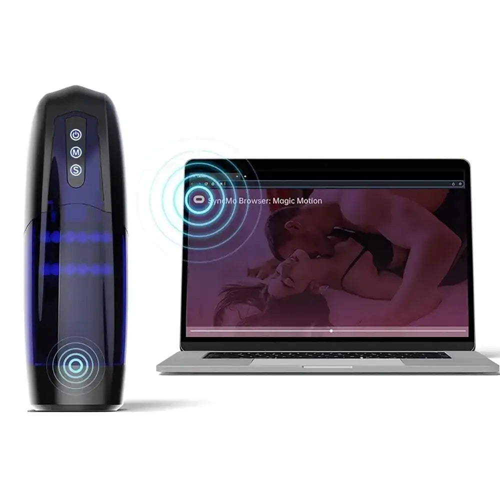 Magic Motion Xone Blue Interactive Stroker Synced Male Masturbator