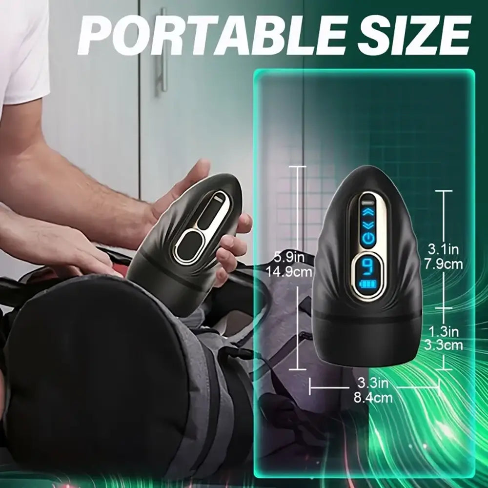 9 Vibrations Cock Trainer App Control Auto Masturbator With Heating Rod