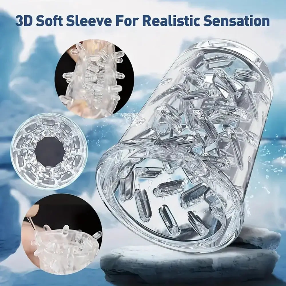 3D Realistic Vagina Thrusting Rotation Automatic Stroker Sex Toy