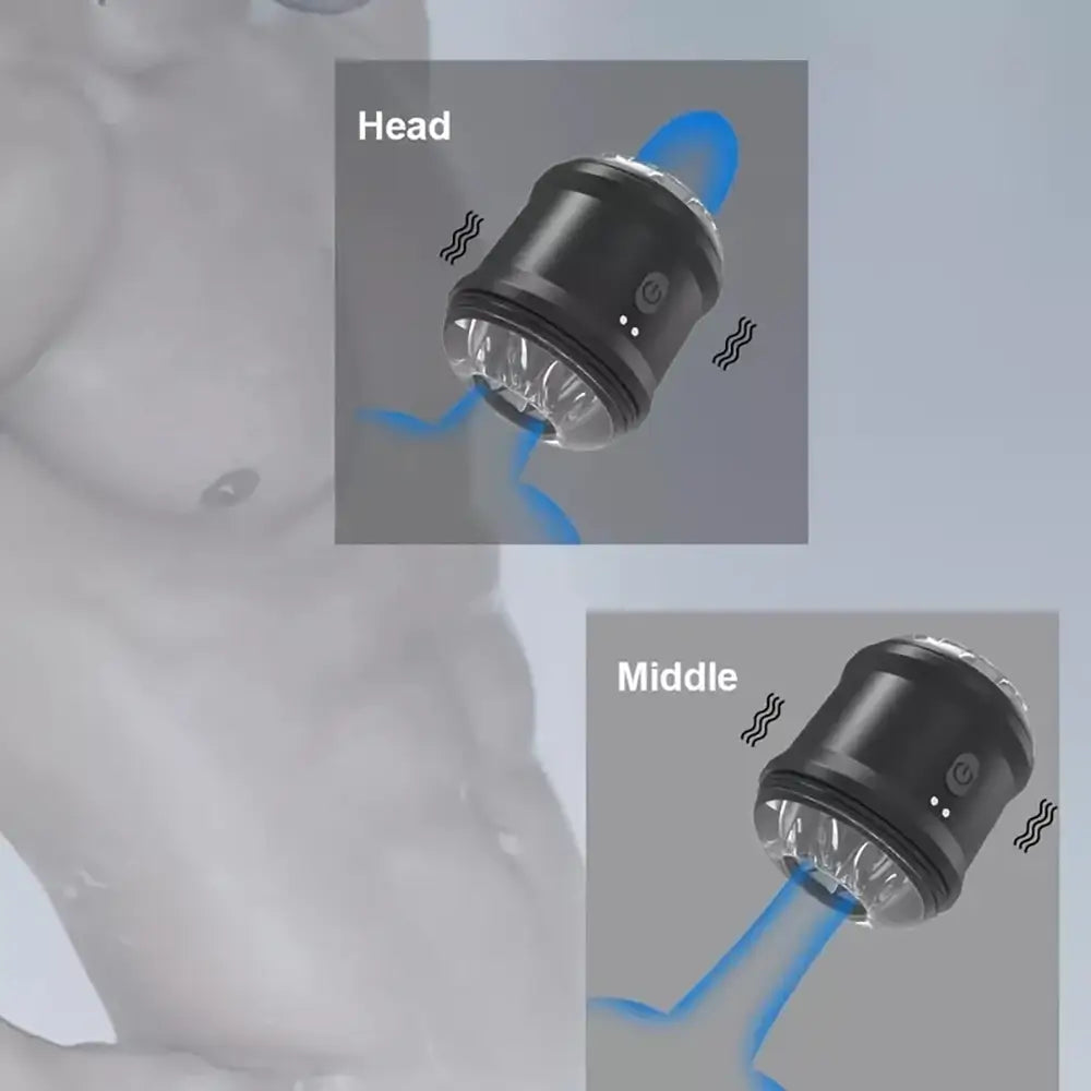 Vibrating Magnetic Suction Double Pass Training Masturbator
