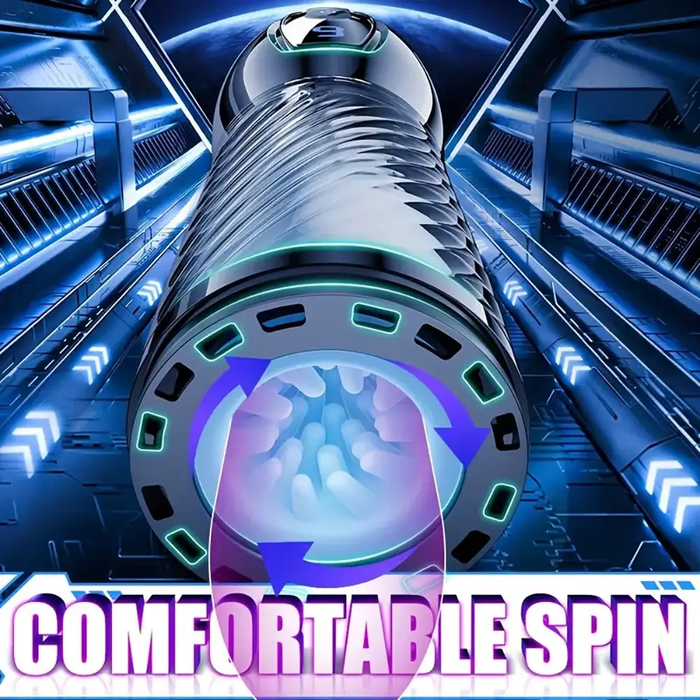 9 Telescopic Rotating Modes Automatic Masturbator For Penis Stroker