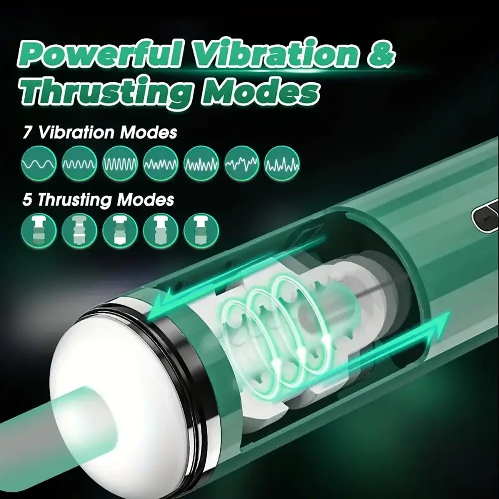 10 Vibration Suction Modes Male Automatic Masturbator 3D Texture