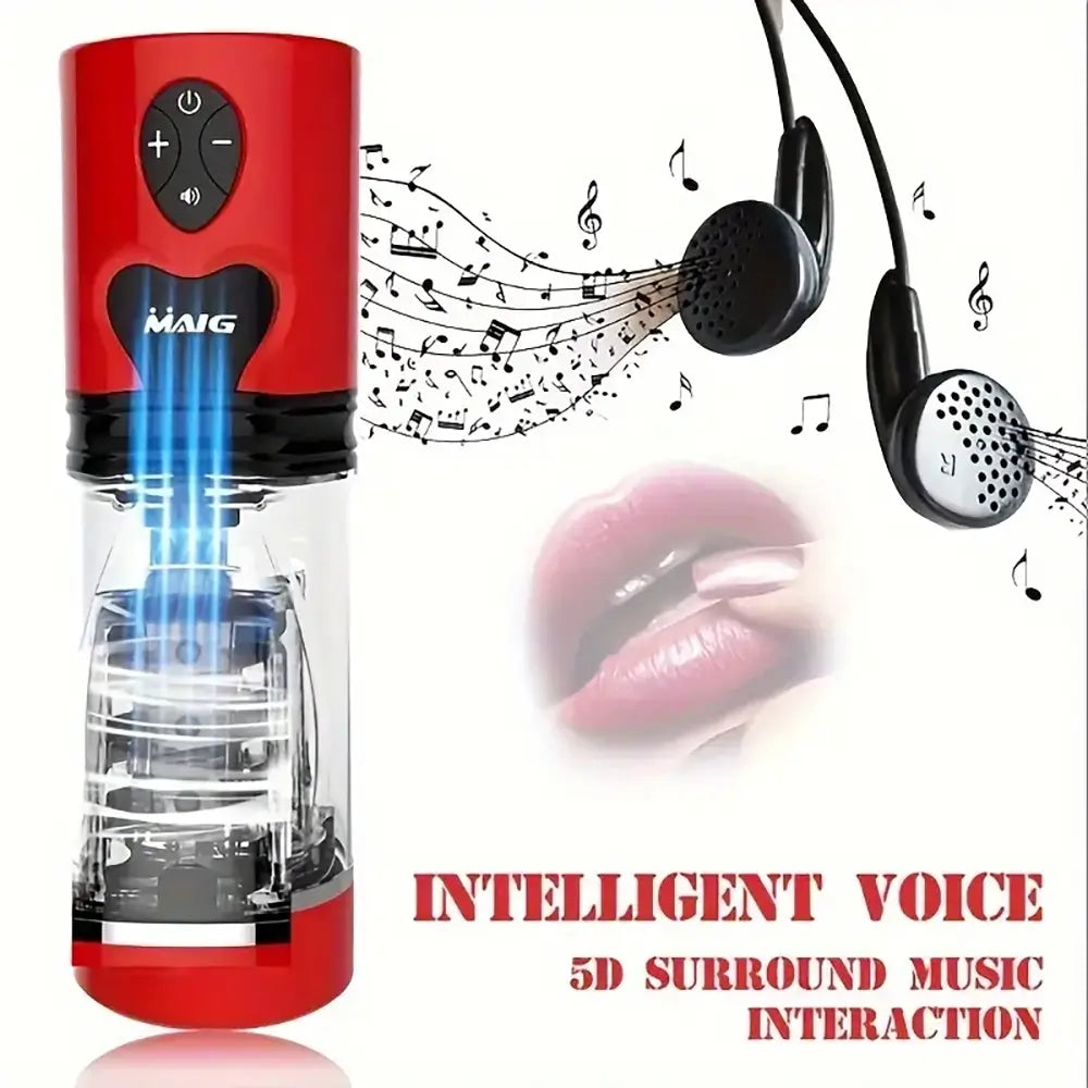 Powerful Suction Vibrating Telescopic Automatic Male Masturbator