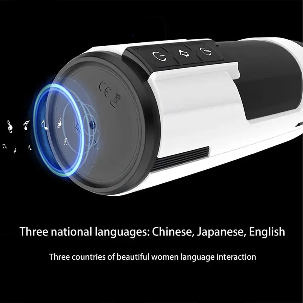 5D Flesh Telescope Automatic Heating Voice Oral Masturbator