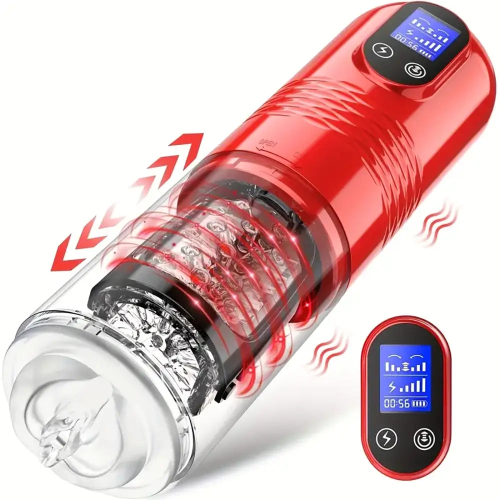 Red Diamond Innovative Motors Telescoping Lcd Automatic Masturbator