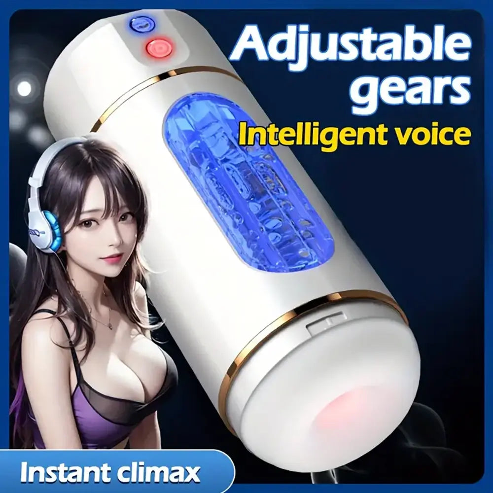 10 Different Vibrations Visual Window Gasping Voice Auto Masturbator