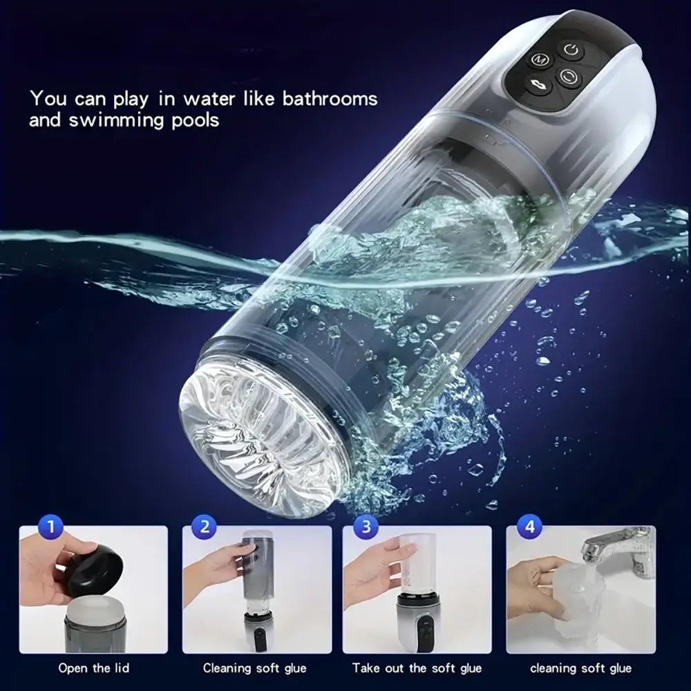 4 Pump 7 Sucking 7 Rotating 7 Licking LCD Automatic Masturbator