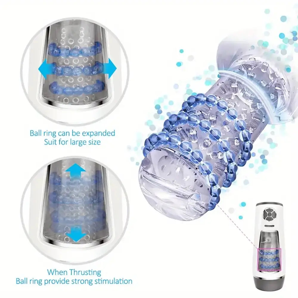 Lifelike Telescopic Sucking Blowjob Automatic Male Masturbator