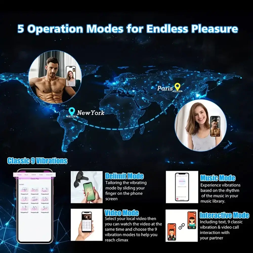 4 in 1 Vibrating APP Controlled Male Sex Toy Stroker with Cock Ring