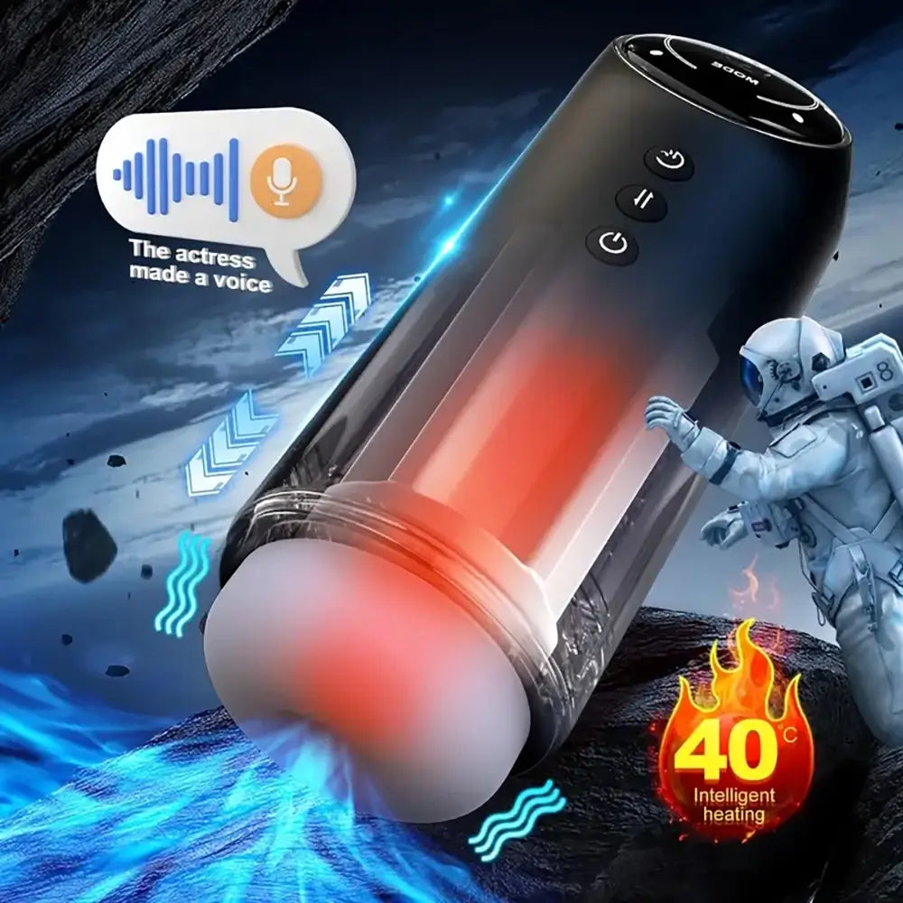 XT10 Auto Stroker Thrusting Sucking Vibrating With Heating Base