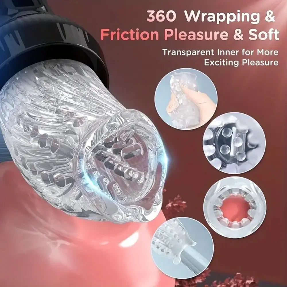 9 Thrusting Rotating Modes Male Automatic Masturbator With Cover