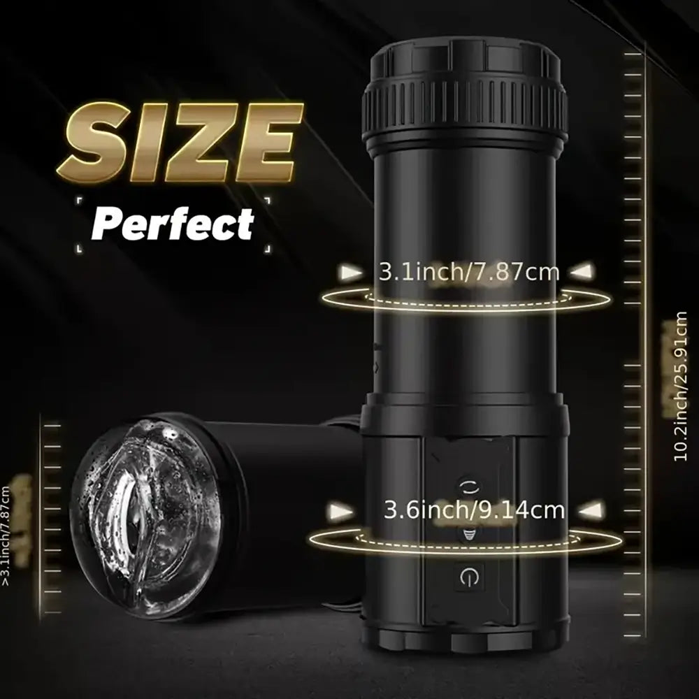 Telescoping Rotating Sex Toys Pocket Pussy Automatic Masturbator