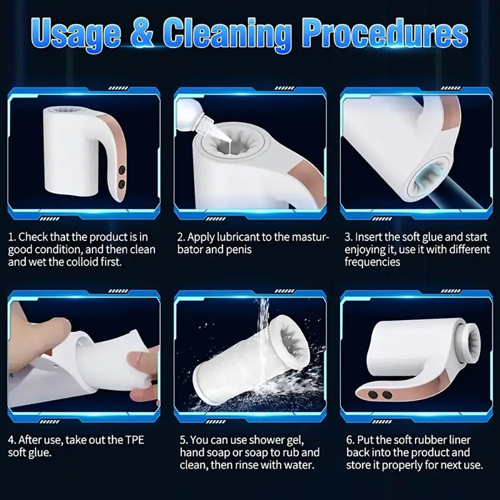 Telescopic Rotation Automatic Masturbator Cock Trainer For Men Sex