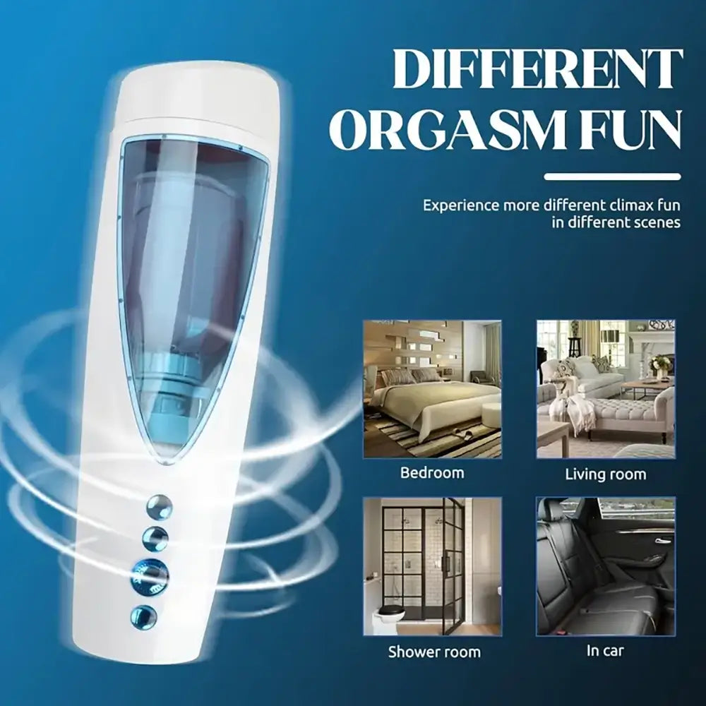 Hands Free Automatic Soft Silicone Channel Thrusting Masturbator