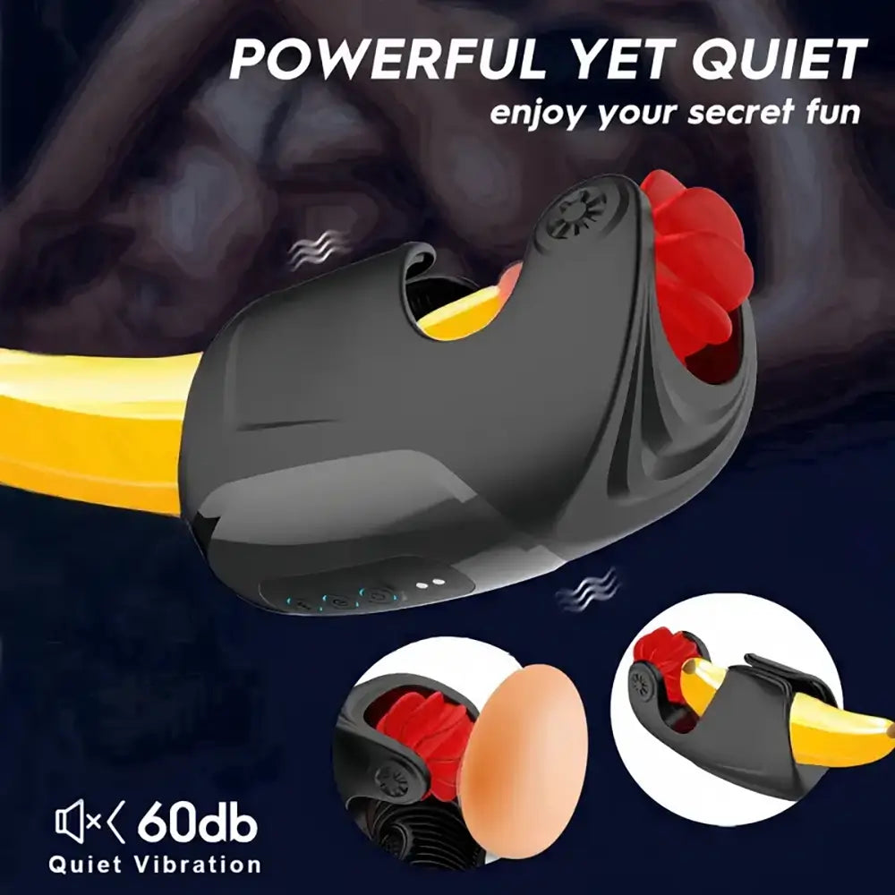 Tapping Vibrating Penis Vibrator Trainer Cock Massager With Control