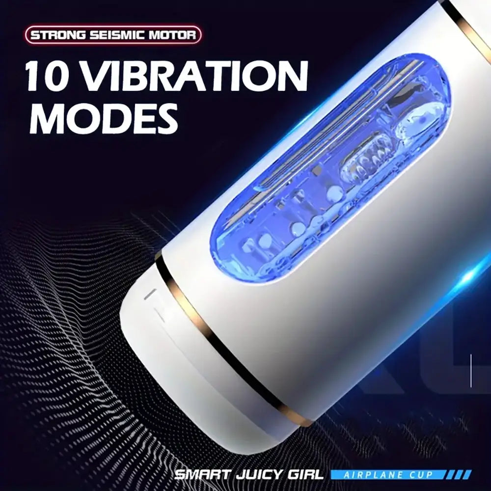 10 Different Vibrations Visual Window Gasping Voice Auto Masturbator