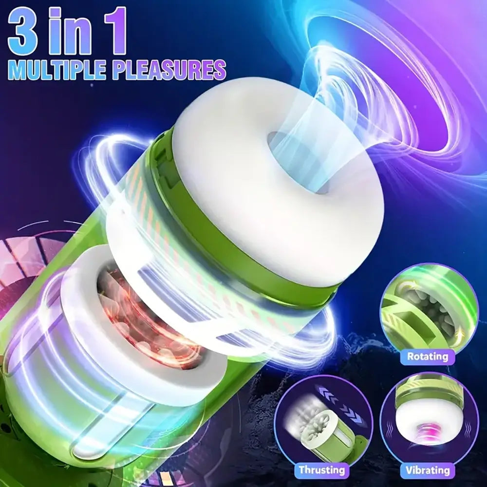 Upgrade 8 Thrusting Rotating 5 Vibration 3D Realistic Auto Masturbator
