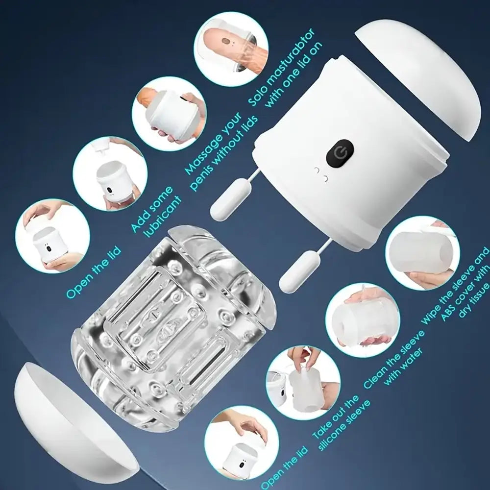 Vibrating Magnetic Suction Double Pass Training Masturbator