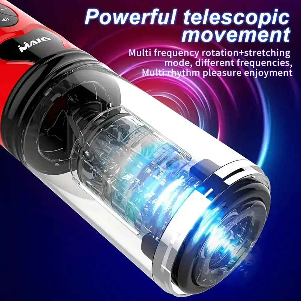 Multi Angle Automatic Telescopic Rotating Heating Masturbator